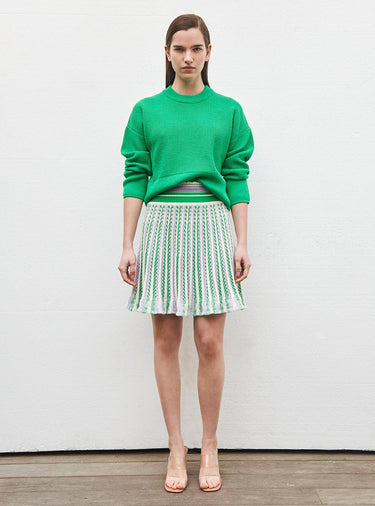 Paris cropped wavy knit sweater-Sweater-Molli-Debs Boutique